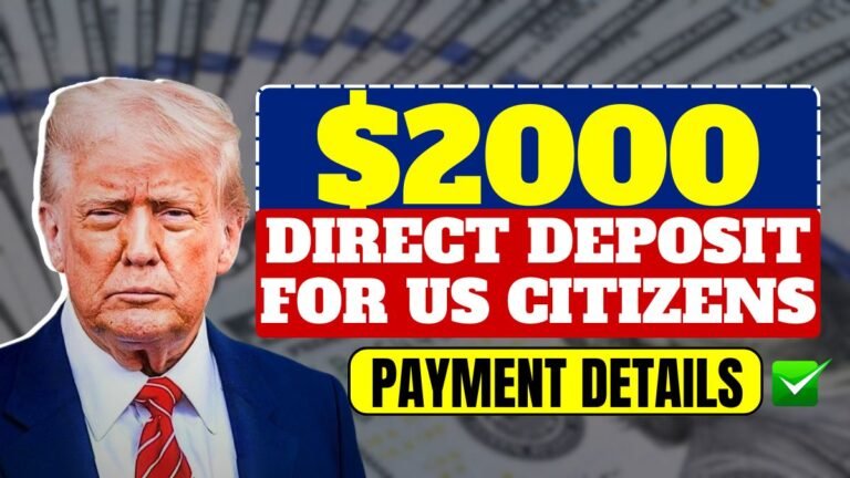 $2,000 Direct Deposit for US Citizens in October 2025 – Eligibility & Payment Details