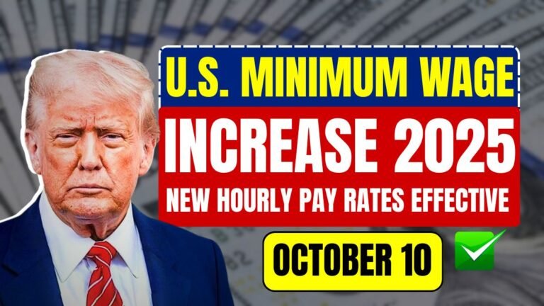 U.S. Minimum Wage Increase 2025: New Hourly Pay Rates Effective October 10